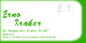 erno kraker business card